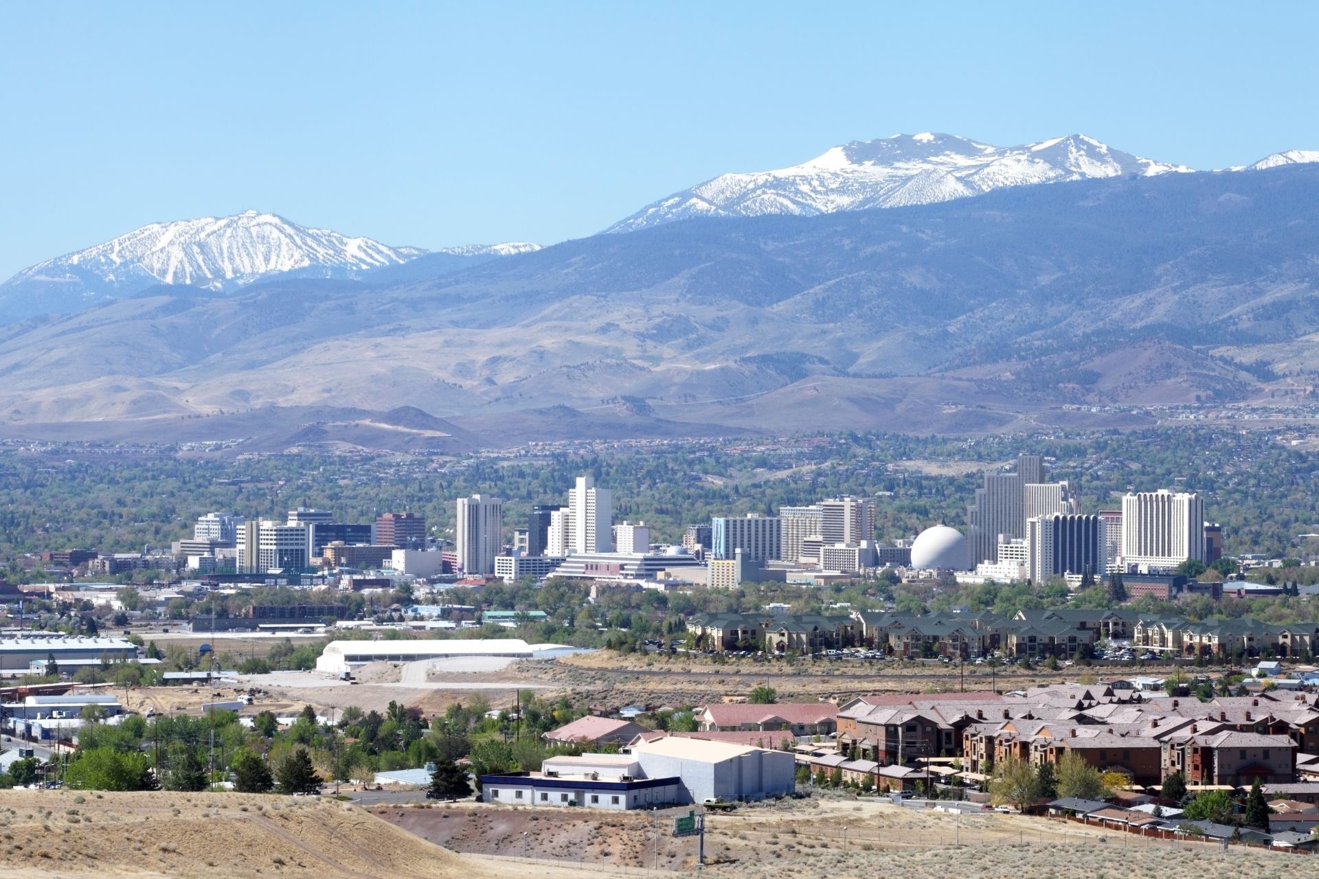 Aerial view of Reno Nevada