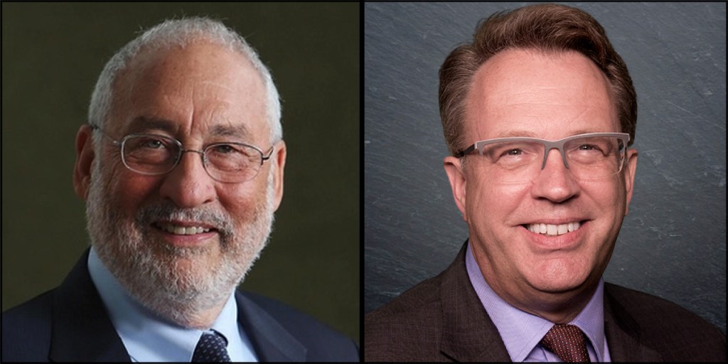 Columbia University Professor and Nobel Laureate Joseph Stiglit and New York Fed President John C. Williams