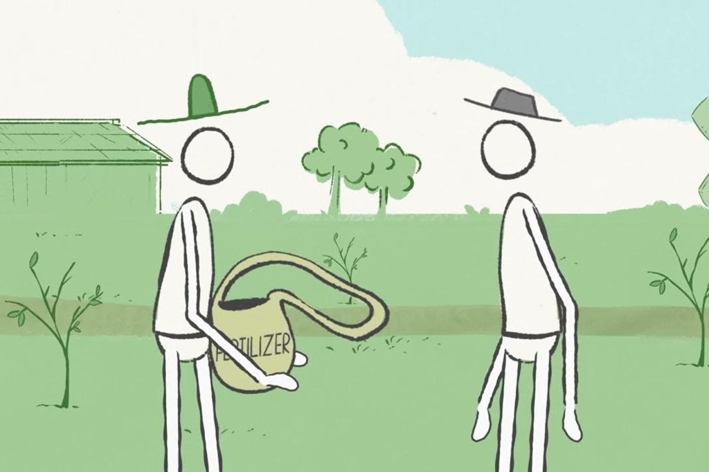 Animated image of two farmers