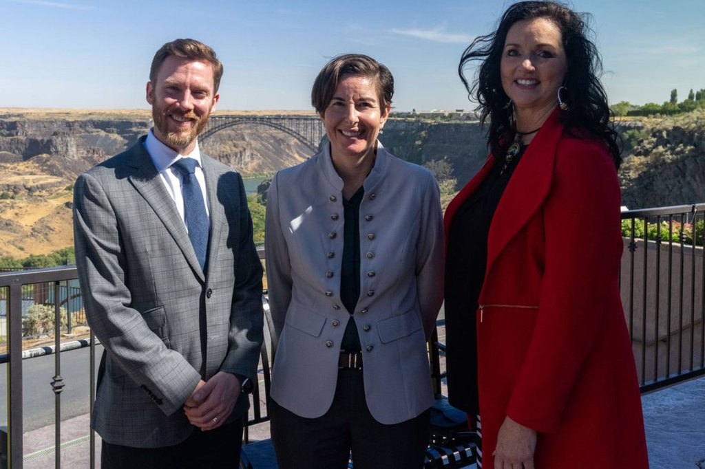 Andrew Dumont, Leilani Barnett, and Diane Bevan, Executive Director of the Idaho Women's Business Center and Idaho Hispanic Chamber at a recent Rural Success Summit hosted by the Federal Reserve Bank of San Francisco