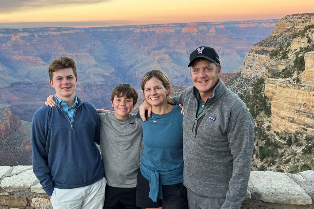 Jessica Farr and her family on a visit to the Grand Canyon.