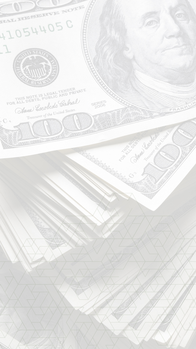 Stack of $100 US banknotes.