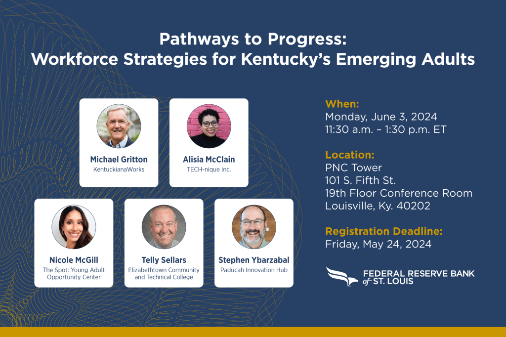 Headshots of a variety of diverse panelists who will be speaking at the Pathways to Progress event in Kentucky