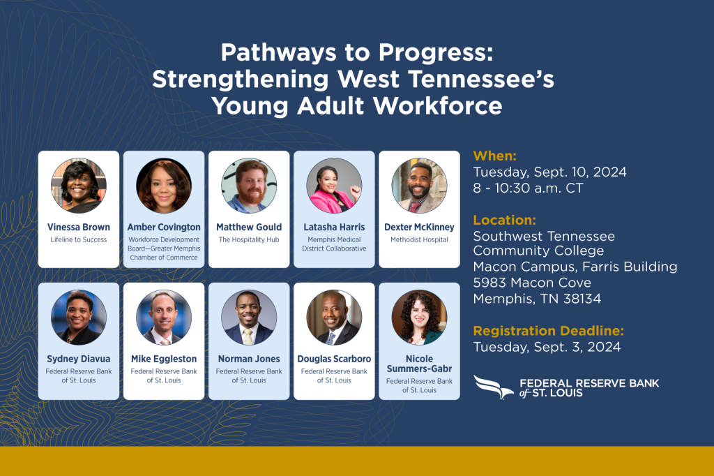 Headshots of panelists presenting at the Pathways to Progress event in Memphis, TN.