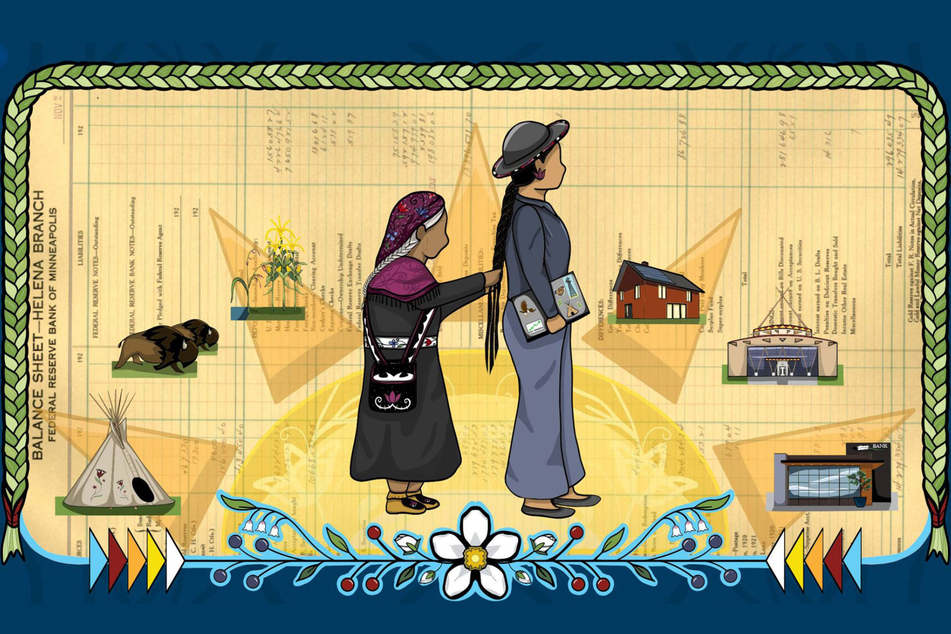 CICD’s tenth-anniversary artwork was created by Rachel Twoteeth-Pichardo, a Chippewa Cree and Pend d’Oreille multimedia artist. Twoteeth-Pichardo designed the piece as digital ledger art, a modern version of a traditional form of Native American artwork.