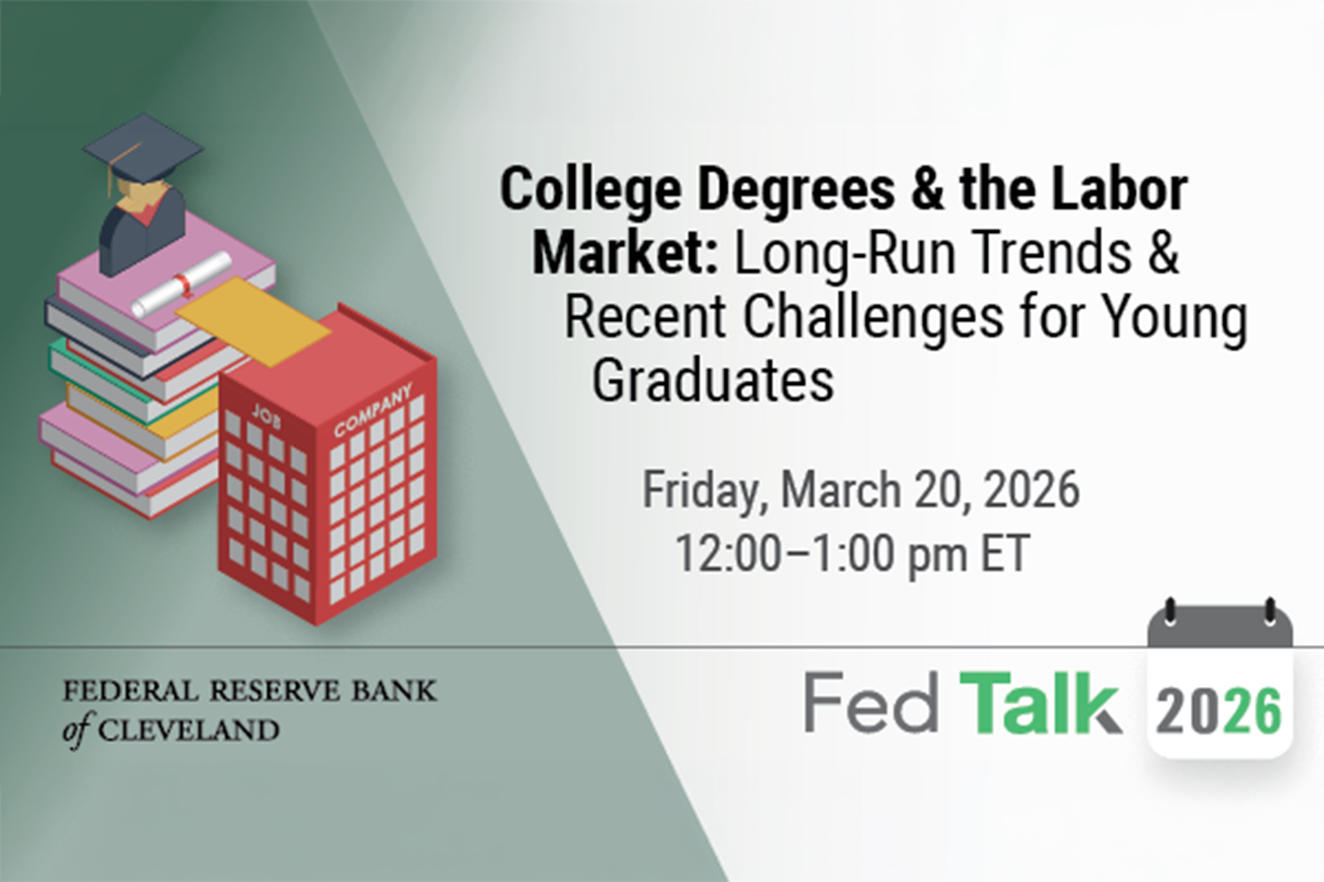 Stock illustration of a college graduate figure atop a stack of books with a pathway to a job