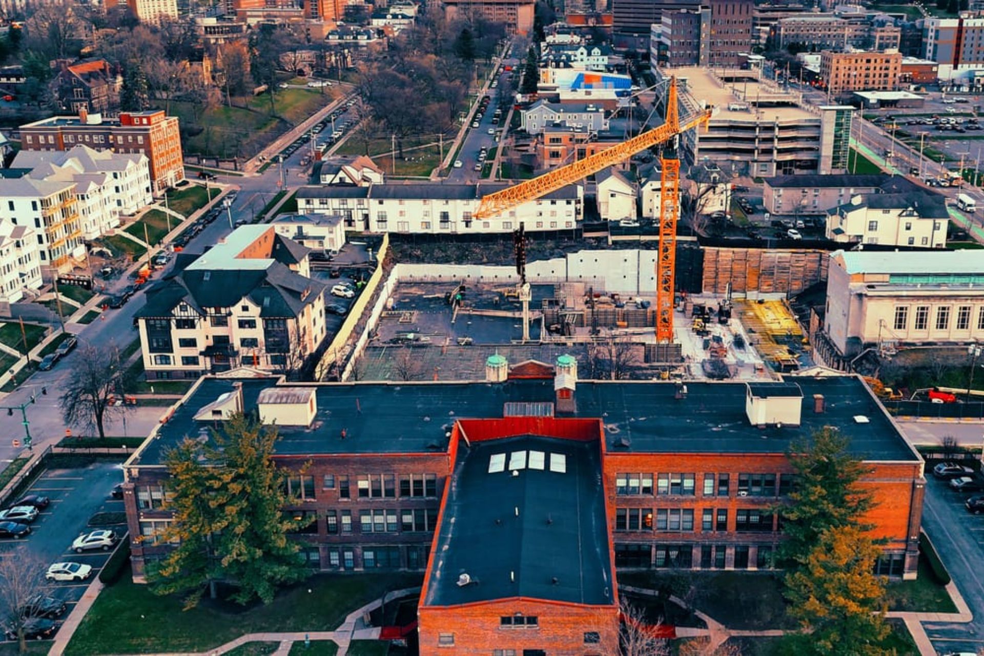 Image of a development taking place in a urban community