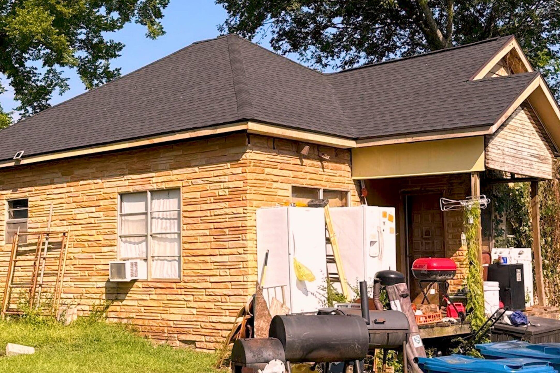 A home with a brand new roof installed