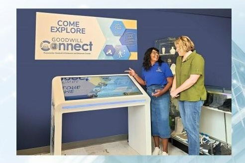The Goodwill Connect kiosk