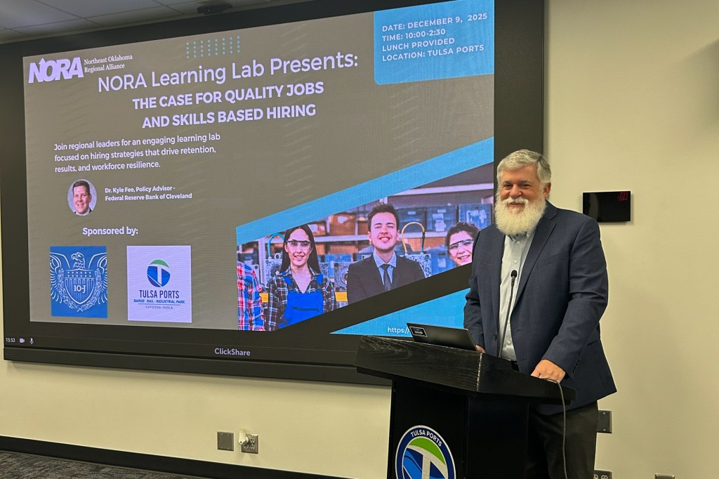 Steve Shepelwich, Lead Community Development Advisor, Kansas City Fed - Oklahoma City Branch, at a recent NORA Learning Lab event at Tulsa Ports, OK.