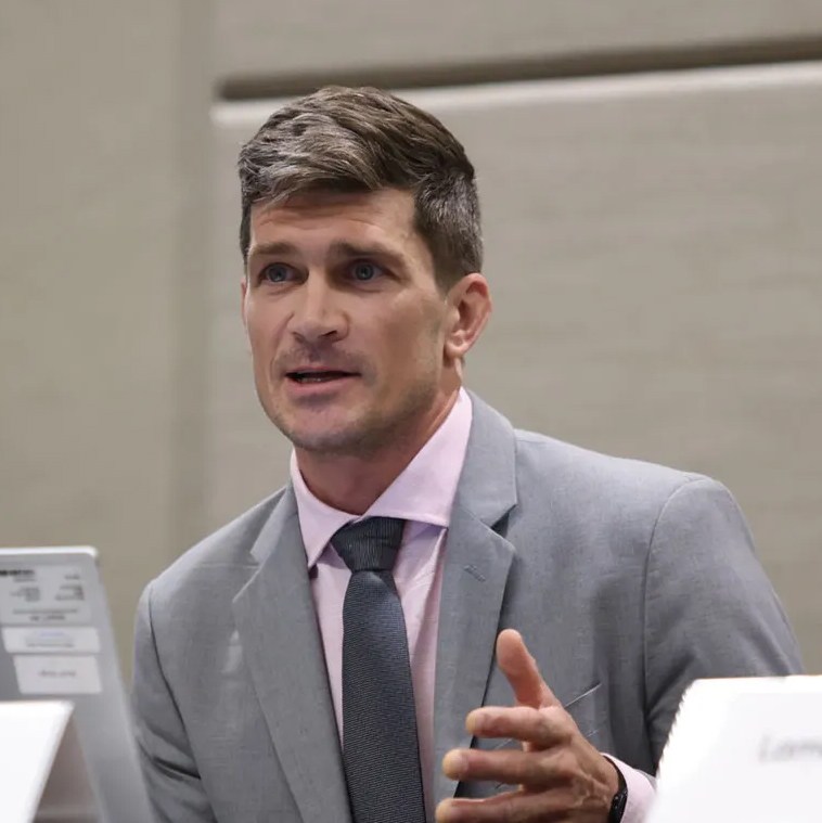 Jason Vargo speaks at a recent NCIC event on Opportunity Zones